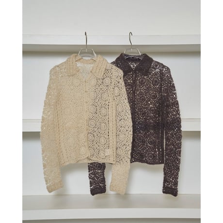 【TODAYFUL】Mohair Crochet Knitshirts※納期9/中〜10/中