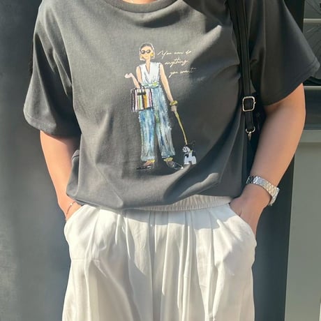 【ROSIEE】女の子柄プリントTシャツ
