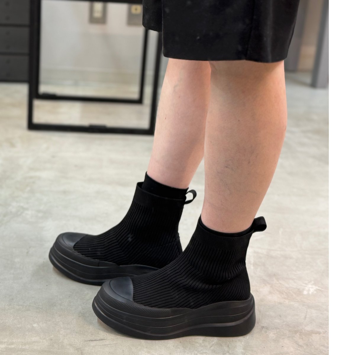 再販✨【ATELIER BRUGGE】Rain Knit boots | selectshop