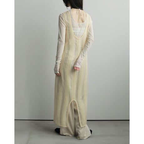 【anuke】Sheer Uneck Onepiece※10月上～11月上