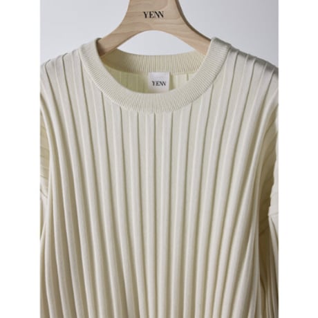 【YENN】 RIB KNIT LONG TEE　納期：2026年2月上旬～3月上旬