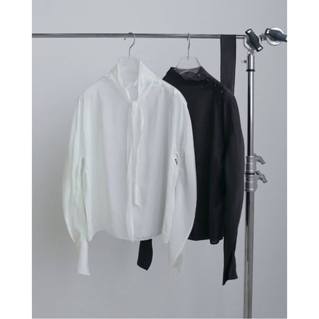【anuke】Organdy Tie Blouse