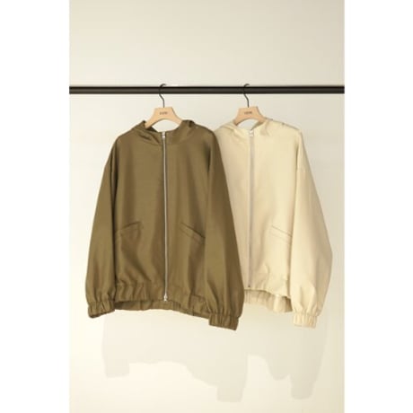 【YENN】FAUX LEATHER HOOD JK