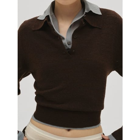 【TODAYFUL】Layered Polo Knit