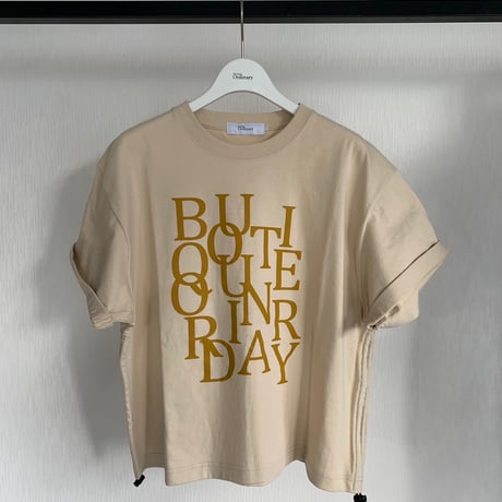 【Boutique Ordinary】spindle detail randam typo T