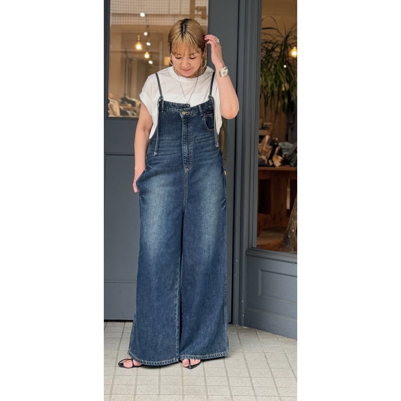 Mika 様デニムブルー オーバーオール ワイドレッグ ワイドレッグデニムオーバーオール - ブルー | ZARA Japan / 日本