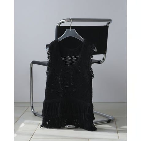 【anuke】Fringe Knit Tanktop