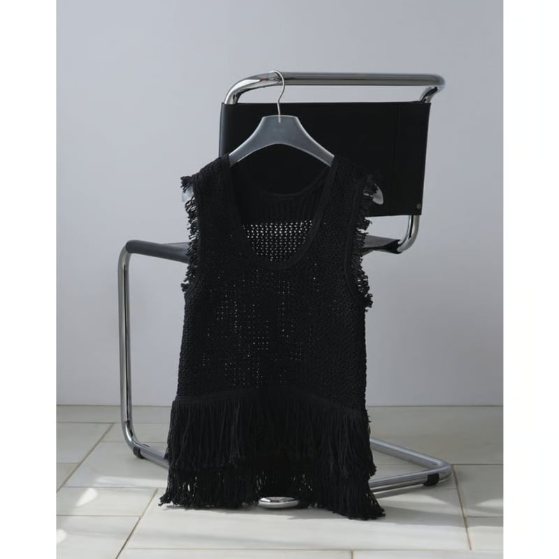 anuke】Fringe Knit Tanktop | selectshop kusukusu