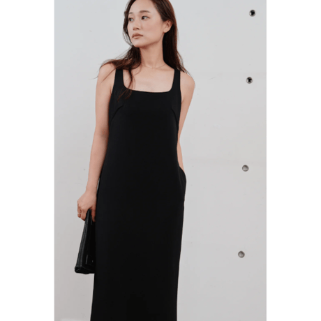 【Hella】back tie cocoon dress　※納期6月中旬〜7月中旬