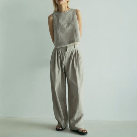 【anuke】Check Tuck Pants