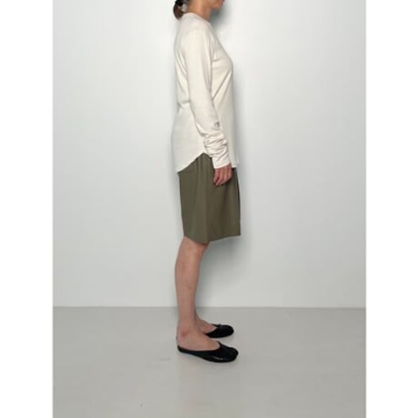 【YENN】FAUX LEATHER HALF PT