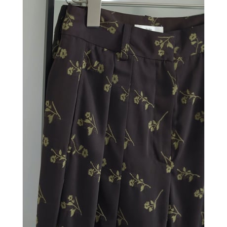 【anuke】Flower Jacquard Pants　※納期5月中旬〜6月中旬