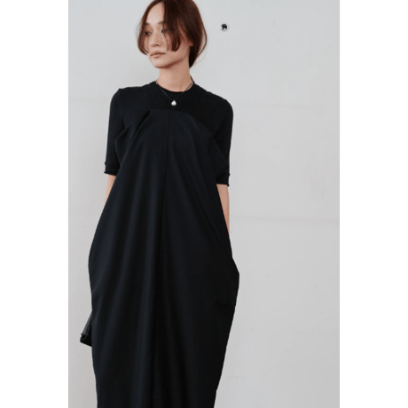 【Hella】lace tie over dress　※納期6月中旬〜7月中旬