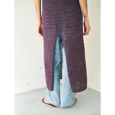 【YENN】OPENWORK KNIT OP