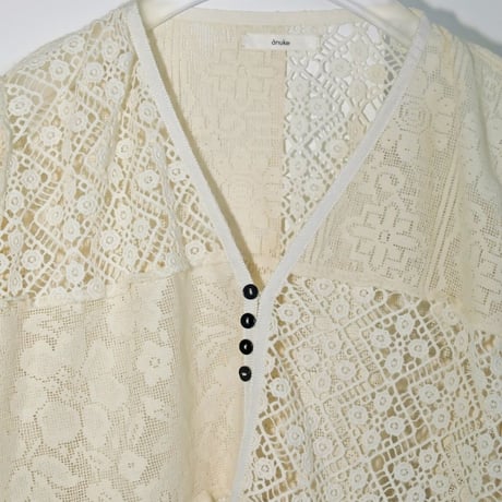 【anuke】Patchwork Lace Cardigan   ＊