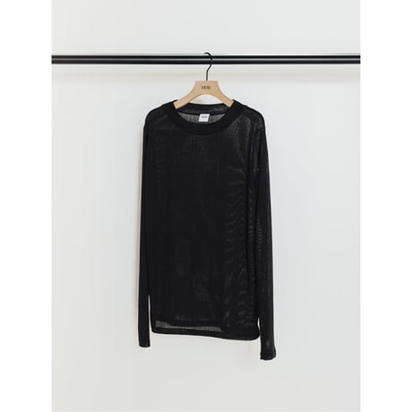 【YENN】SHEER RIB LONG TEE