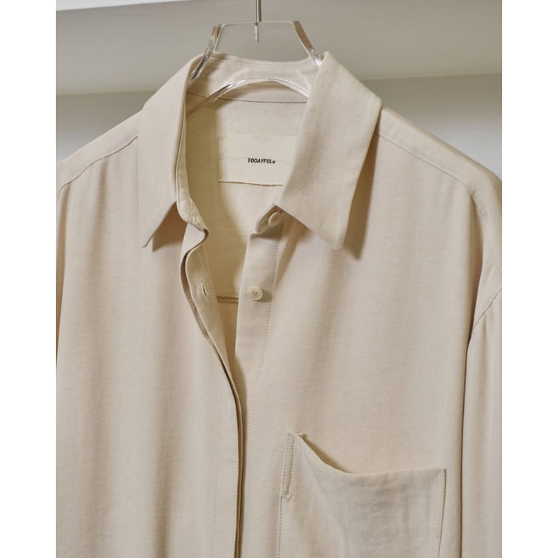 TODAYFUL】 Backsatin Pocket Shirts ※納期3/中～4/中 |