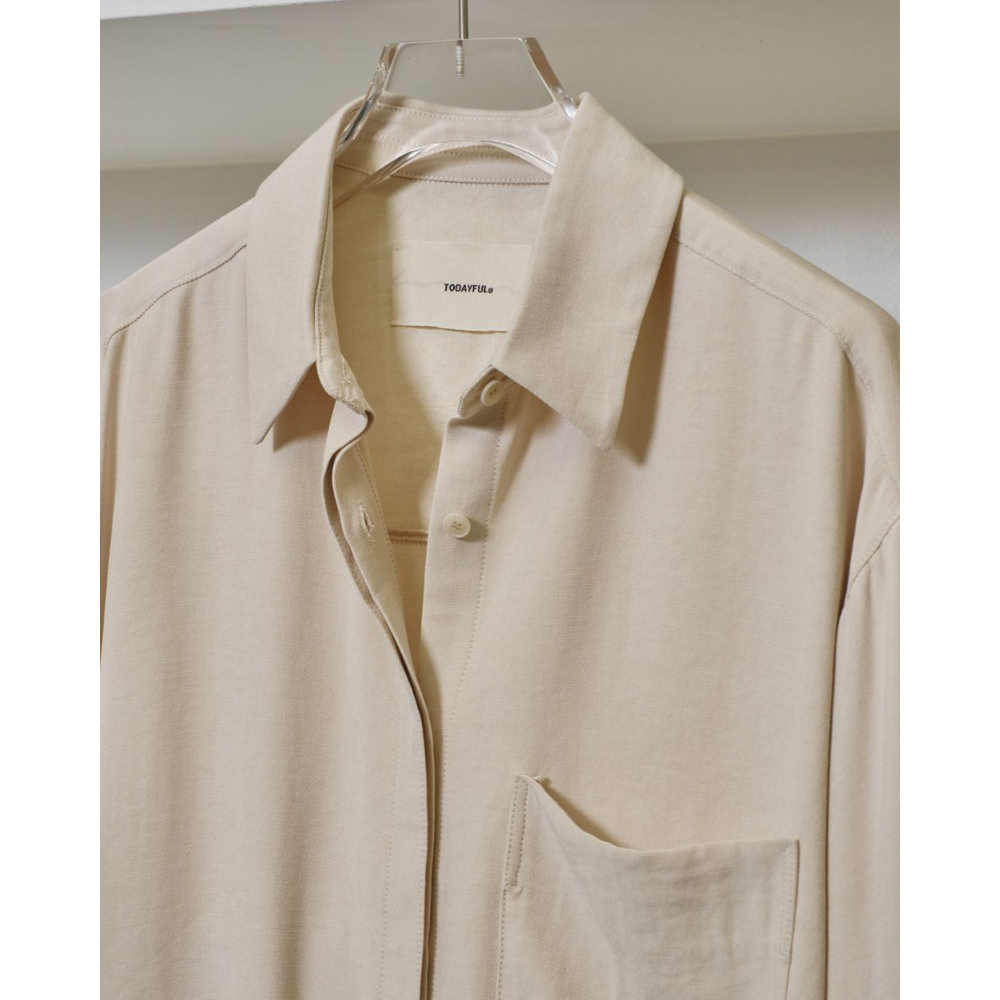 TODAYFUL】 Backsatin Pocket Shirts ※納期3/中～4/中 |