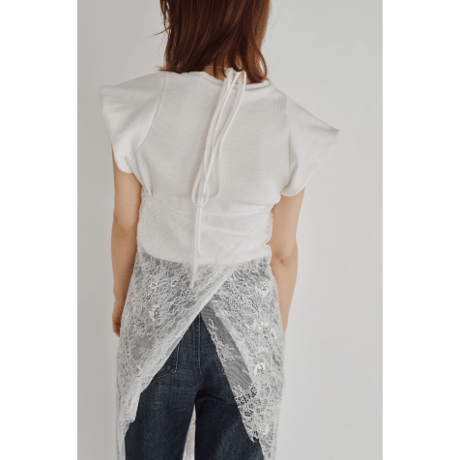 【Hella】2Way Layered Lace Wrap Skirt　※納期8月中旬～9月中旬