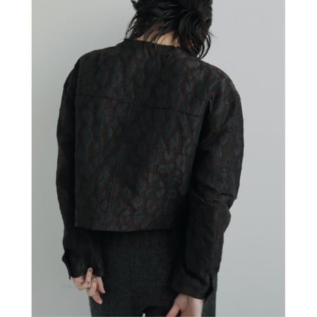 【anuke】Leopard Jacquard Jacket※9月中～10月中