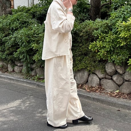 【PRIORITY】裏起毛カーヴィーパンツ