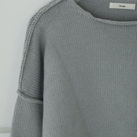 【anuke】Mix Short Knit