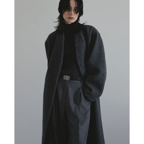 【anuke】Collarless Cocoon Coat※11月上～12月上
