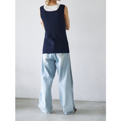 【YENN】COTTON RIB TANKTOP