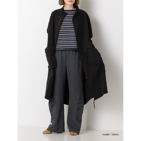 【YENN】FEATHER STP WIDE TOP　※納期：8月中旬〜9月中旬