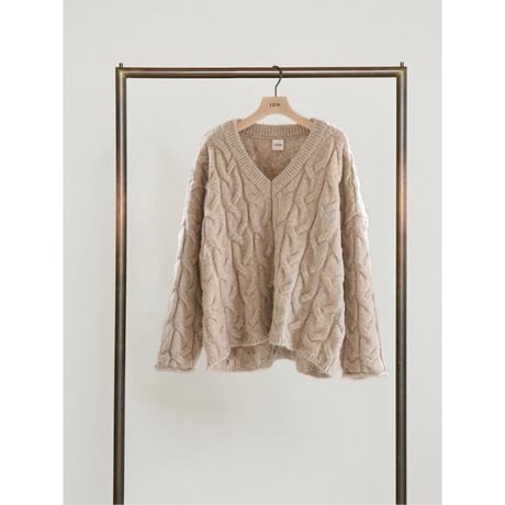 【YENN】CABLE PATTERN KNIT PO
