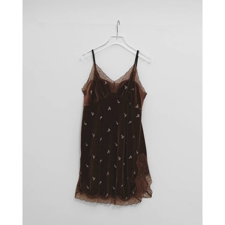 【TODAYFUL】Petit Flower Velour Tunic　※納期10月上旬～11月上旬