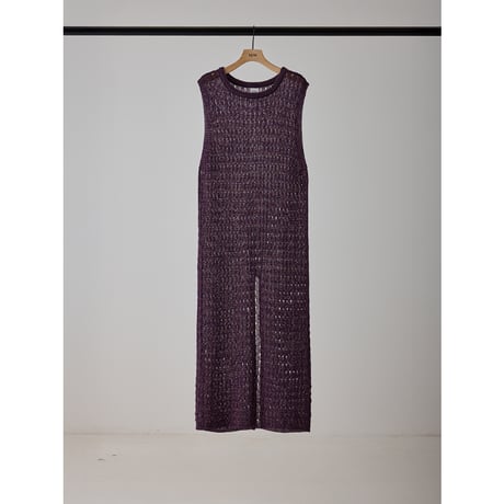 【YENN】OPENWORK KNIT OP