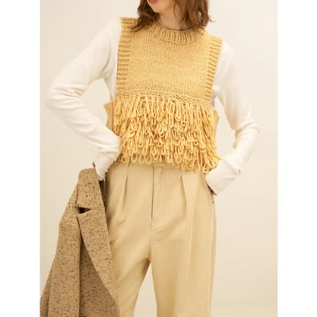 【YENN】LOOP HAND KNIT VEST