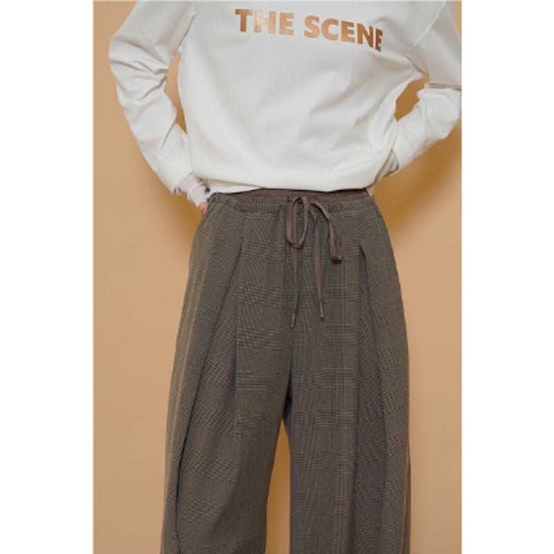 CYAN TOKYO】レイヤーウエストグレンチェックワイド | selectshop kus