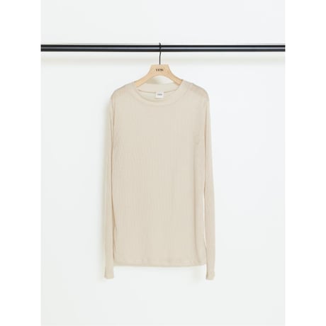 【YENN】SHEER RIB LONG TEE