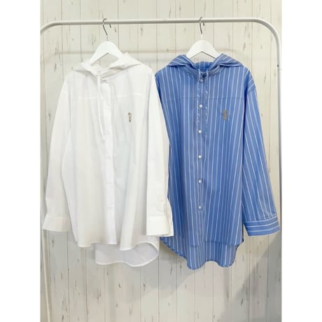 【L'ours Polaire et Bleu】フーディシャツ