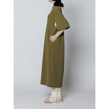 【YENN】HOLE BOXY TEE DRESS