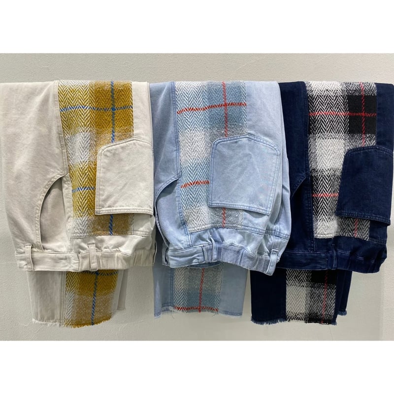 CYAN TOKYO】ツイードコンビワイドデニム | selectshop kusukusu