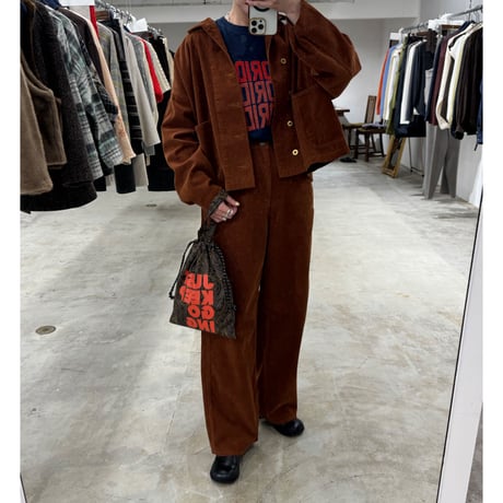 【LE MELANGE】✨kusukusu限定✨コットンコーデュロイペインターパンツ　※納期9月中旬～10月中旬