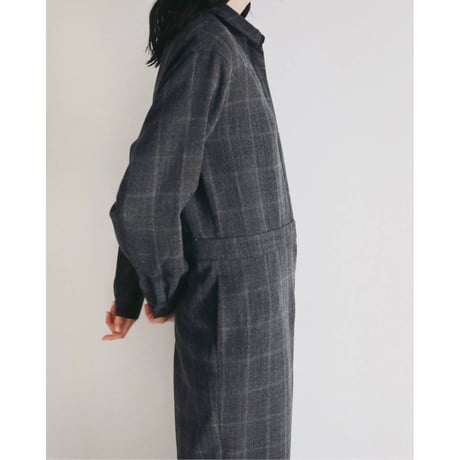 【anuke】Check Shirts Combinaison　※納期9月中旬～10月中旬