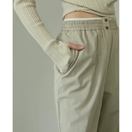 【ànuke】Stripe Rough Pants