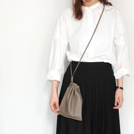 再販【blancle】S.LEATHER ZIP DRAWSTRING 【Ssize】bc1171