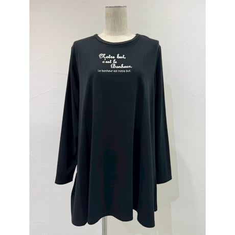 【CYAN TOKYO】フレアチュニックロゴL/S T