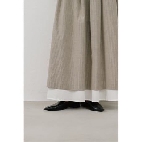 【Hella】striped layered skirt　※納期2月中旬〜3月中旬