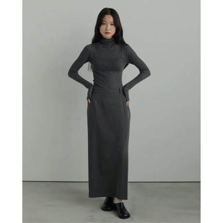 【anuke】Heather Stretch Middleskirt※9月中～10月中