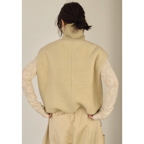 【Hella】WOOL HIGHNECK VEST