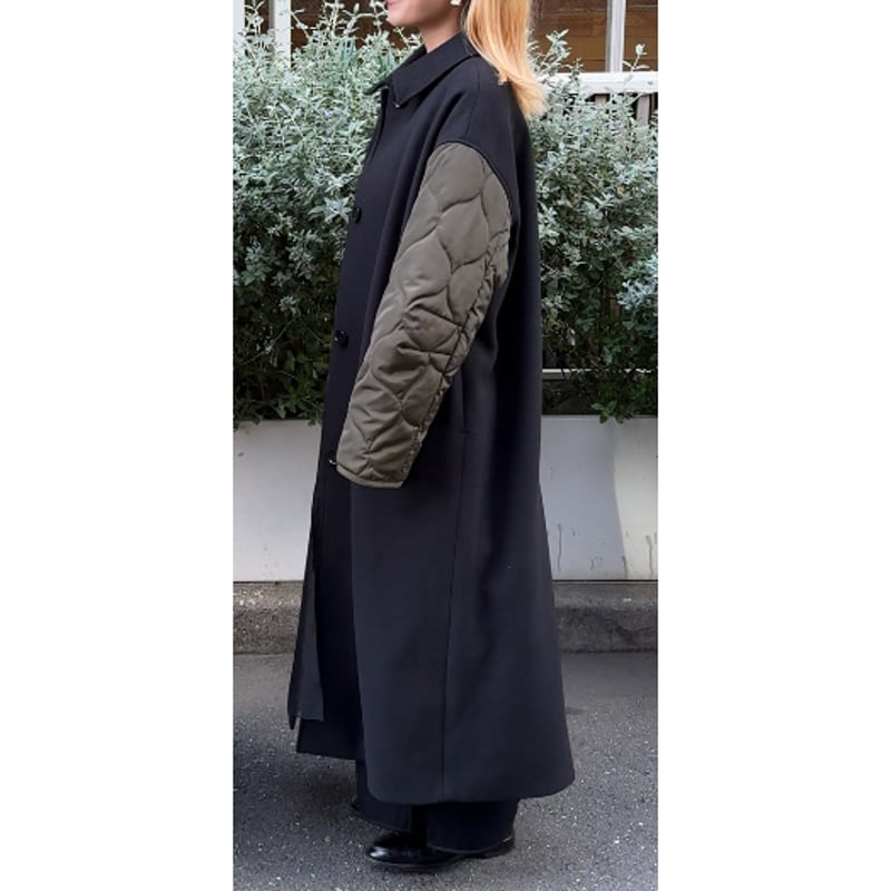 NOMINE】 袖キルティングステンカラーコート | selectshop kusukusu NOMINE】 袖キルティングステンカラーコート | selectshop kusukusu