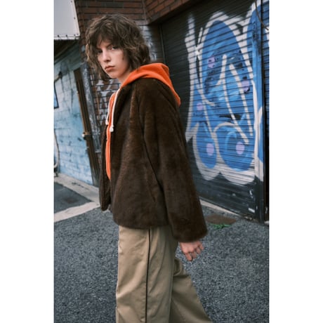 【LE MELANGE】ECOファージップアップブルゾン　※納期10月中旬～11月中旬