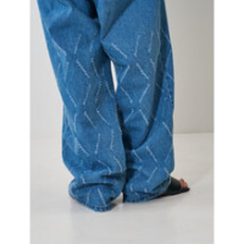 YENN】 LASER CUT WIDE DENIM | selectshop kusukusu
