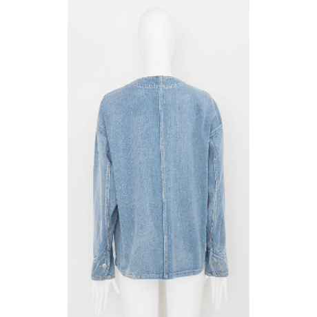 【Boutique Ordinary】Denim Collarless Jacket